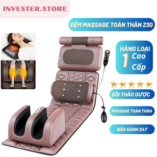 Đệm massage toàn thân Z30 massage lưng, cổ vai gáy kèm đệm masage chân 12 điểm có thể gấp gọn