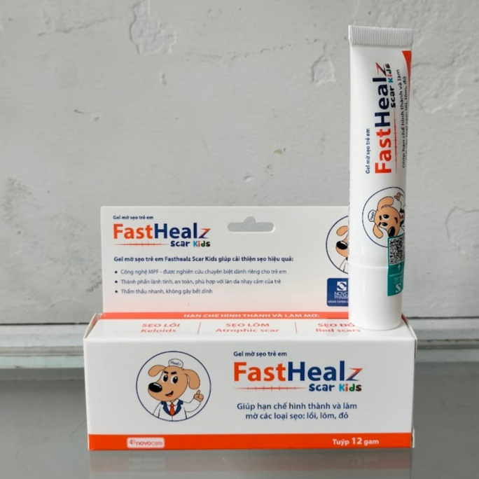 Gel mờ sẹo FastHealz Scar Kids 12g hạn chế hình thành và làm mờ sẹo lồi, sẹo lõm, đỏ, dưỡng ẩm, làm 