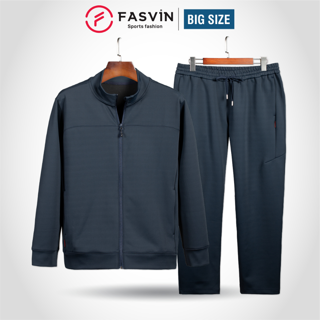 Bộ Nỉ Nam Big Size Fasvin BT24201.HN 01 lớp vải Nylon cao cấp co giãn thoải mái chất lượng tốt