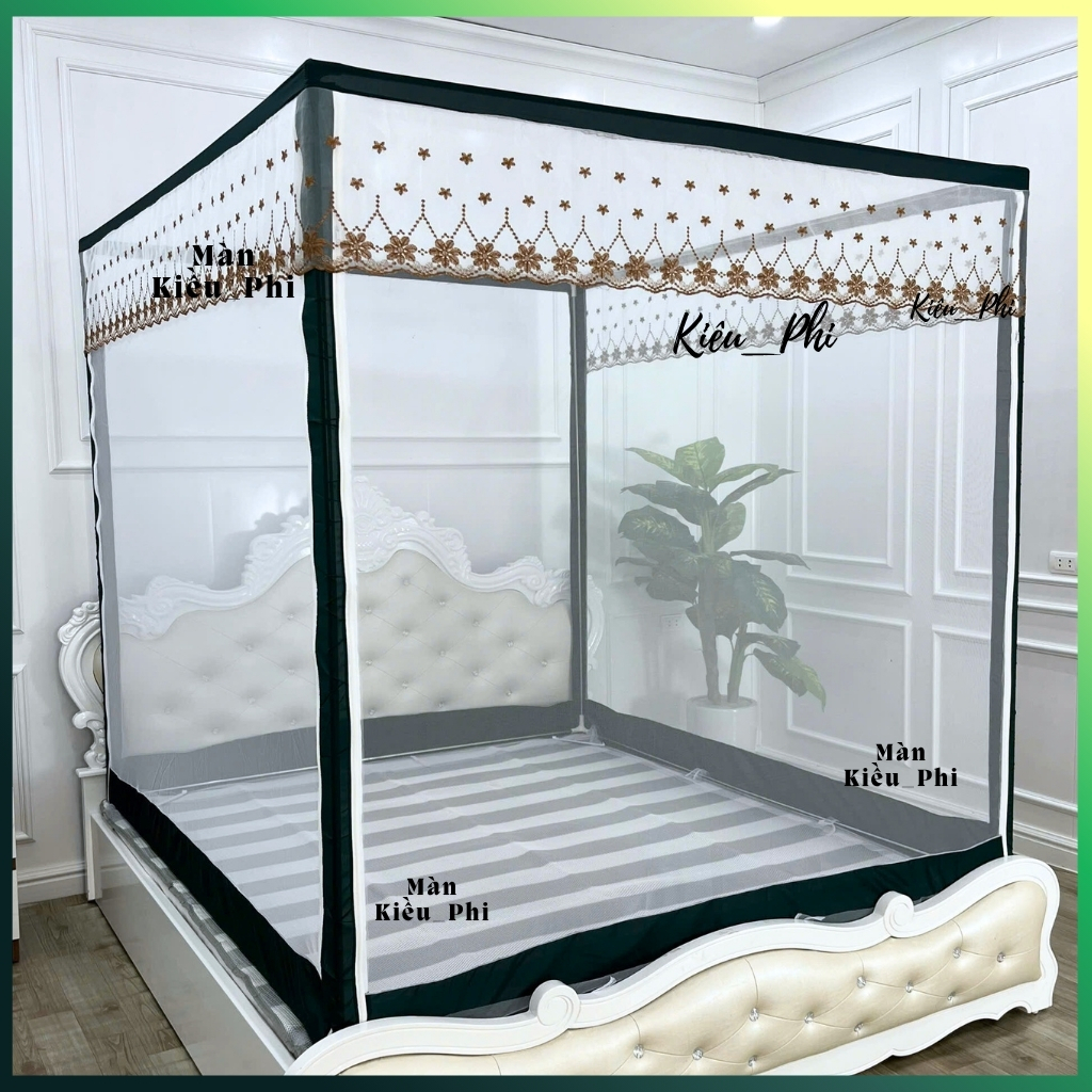 Màn mùng cao cấp gấp gọn - mùng khung vuông không khoan tường, màn ngủ chống muỗi gấp gọn Kiều Phi