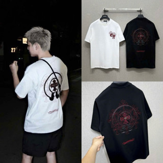 Áo phông nam nữ Premium Cotton PB thêu nổi logo hình chữ thập phối vòng tròn da hai mặt boy phố AP632P