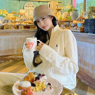  Kim Anh Bùi   Áo Len Sweater Cổ Khóa logo thêu Ngựa Áo Len thêu ngựa siêu Hot hit 2025 Chất Len Vặn Thừng Cao Cấp 
