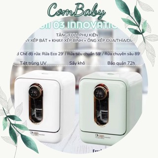  Máy Rửa Bình Sữa Tiệt Trùng AGII 03 Tiệt trùng UV  4 in1  Rửa - Tiệt Trùng - Sấy Khô - Bảo Quản  