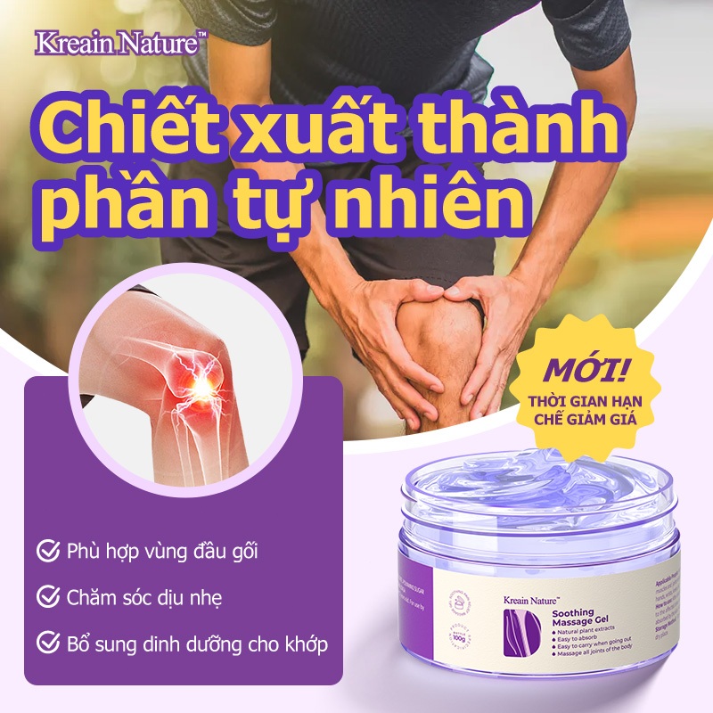 Gel Kreain Nature Cho Các Khớp Trọng Yếu Bao Gồm Bàn Tay Cổ Tay Khuỷu Tay Giúp Cử Động Mềm Mại
