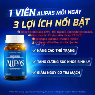 💪 Sâm Alipas Men's ginseng – Hỗ trợ tăng cường sức khoẻ - Tăng cường sinh lực -  Hàng chính hãng  - Hộp 30v 