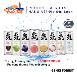   9 vị  Nước Soda trái cây Genki Forest Sparkling có ga không Calo lon 330ml 