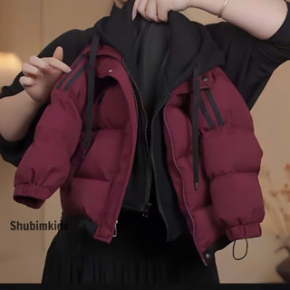 [Shubimkids]-AK39- Áo Khoác Phao Hoodie Trần Bông 2 Lớp Giữ Ấm Mùa Đông Cho Bé Trai Và Bé Gái
