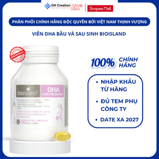   Chính hãng  viên uống DHA cho bà bầu Bioisland Úc 60 viên 