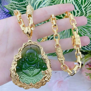  Bộ Dây Chuyền Nam Mặt Di Lạc Xanh Vip 23 Dây Rồng Mắt Liền Khoá Hộp Có Ký Hiệu Bền Đẹp BH 6 Tháng 
