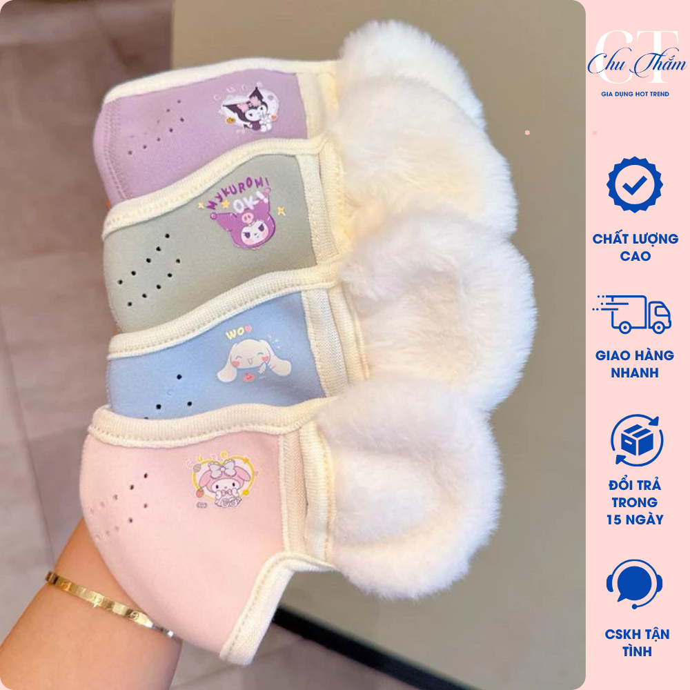 Khẩu Trang Bịt Tai Mùa Đông Giữ Ấm Cho Mẹ Và Bé Thông Hơi Bảo Vệ Tai Cho Bé