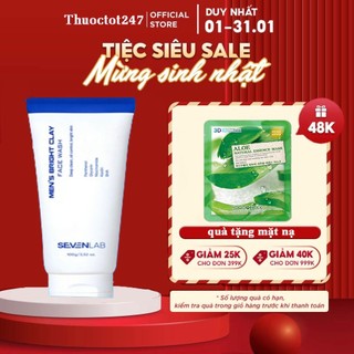 Sữa rửa mặt ngừa mụn nam giới SEVENLAB 100gr giúp sáng da, hỗ trợ làm sạch dầu nhờn, dưỡng ẩm cho da, sạch lỗ chân lông