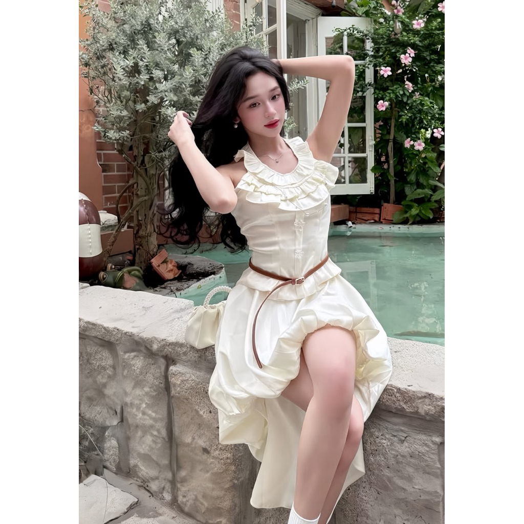 𝐘𝐎𝐔𝐍𝐆 𝐘𝐎𝐔𝐓𝐇 | Set váy trắng kem bèo xinh (không kèm thắt lưng) | 𝐬𝐮𝐦𝐦𝐞𝐫 𝐜𝐨𝐥𝐥𝐞𝐜𝐭𝐢𝐨𝐧: 𝐃𝐞𝐚𝐫 𝐘𝐨𝐮𝐭𝐡 𝟐𝟎𝟐𝟓