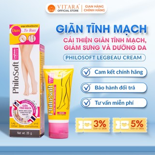 Kem thoa giãn tĩnh mạch Philosoft Lebeau Cream cải thiện chứng giãn tĩnh mạch, giảm sưng và dưỡng da 25g