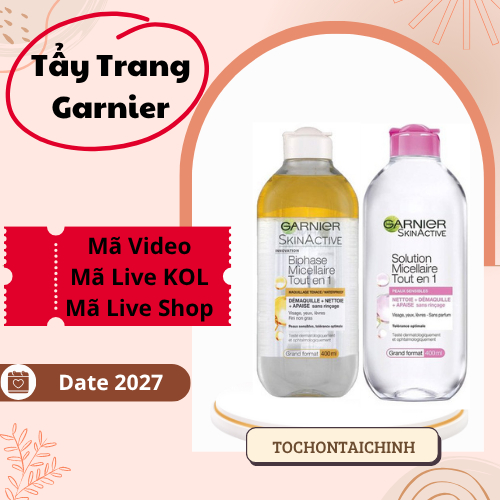 Nước tẩy trang Garnier Micellar 400ml