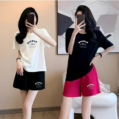 Bộ quần áo thun nữ dáng rộng NB25 in hình Pickle chất liệu cotton Loza BP429