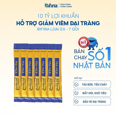 Men Tiêu Hóa Bifina Nhật Bản Loại EX - Hỗ trợ giảm táo bón, tiêu chảy, đầy hơi khó tiêu - Lẻ 7 Gói (không hộp)