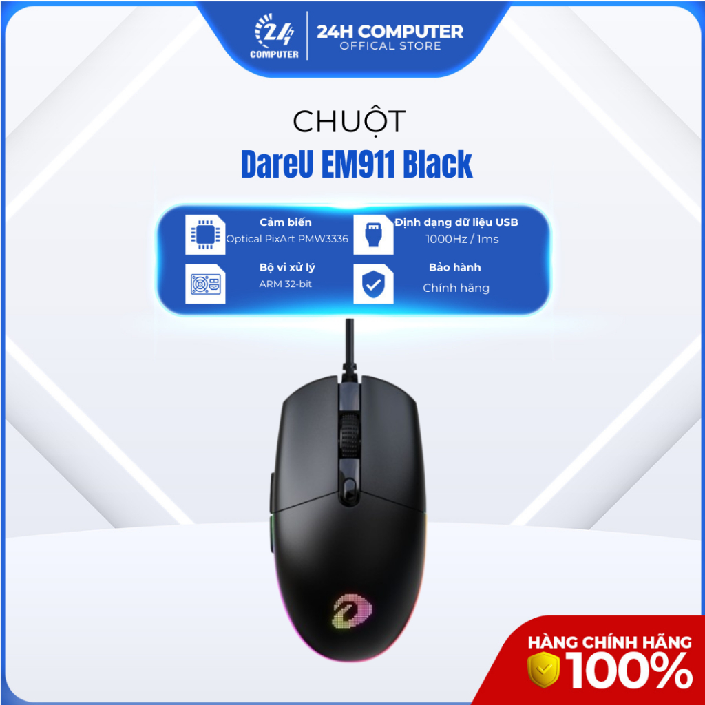 Chuột Gaming DareU EM911 Black