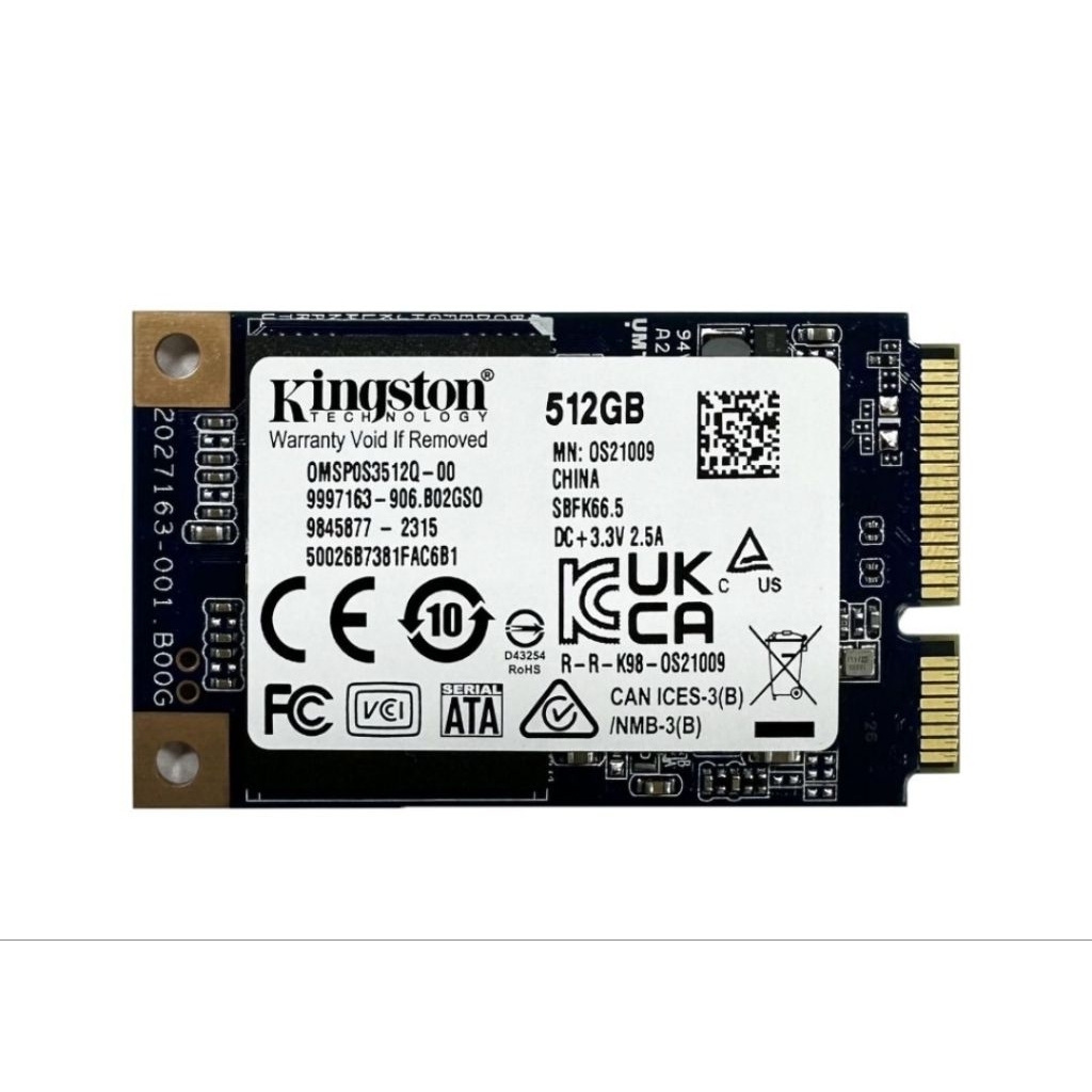 Ổ cứng SSD mSATA 512Gb Kingston, ổ ssd M2 256Gb Kingmax, new bóc máy mới. hàng chính hãng, no fake