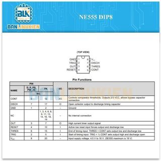 Combo 3 chiếc IC Chức Năng NE555 DIP8  BANLINHKIEN