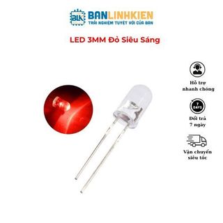 Led Ruồi 3MM Màu Đỏ Siêu Sáng (30 Chiếc)   BANLINHKIEN