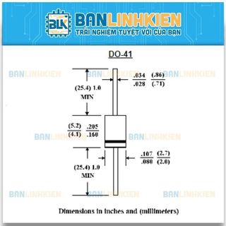 [ Đi ốt] Diode 1N4007 1A (DIP) (30c)   BANLINHKIEN