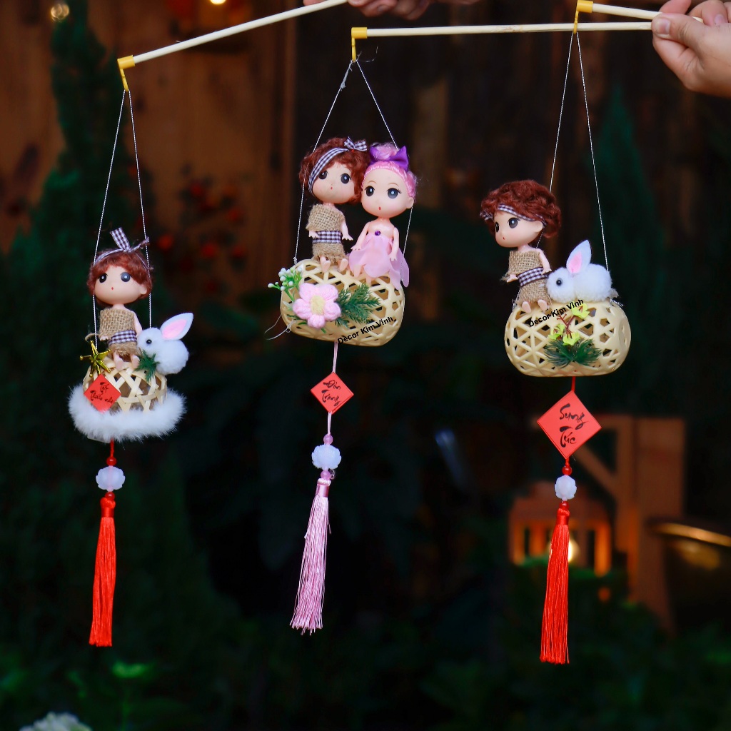 Lồng Đèn Trung Thu Chị Hằng, Chú Cuội, Thỏ Ngọc TT35 Siêu Dễ Thương Cho Bé Vui Trung Thu