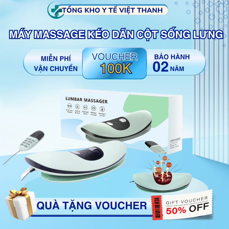 Máy Massage Lưng Thông Minh, Massage Rung Vùng Thắt Lưng Thư Giãn Cột Sống, Bảo Hành 24 Tháng