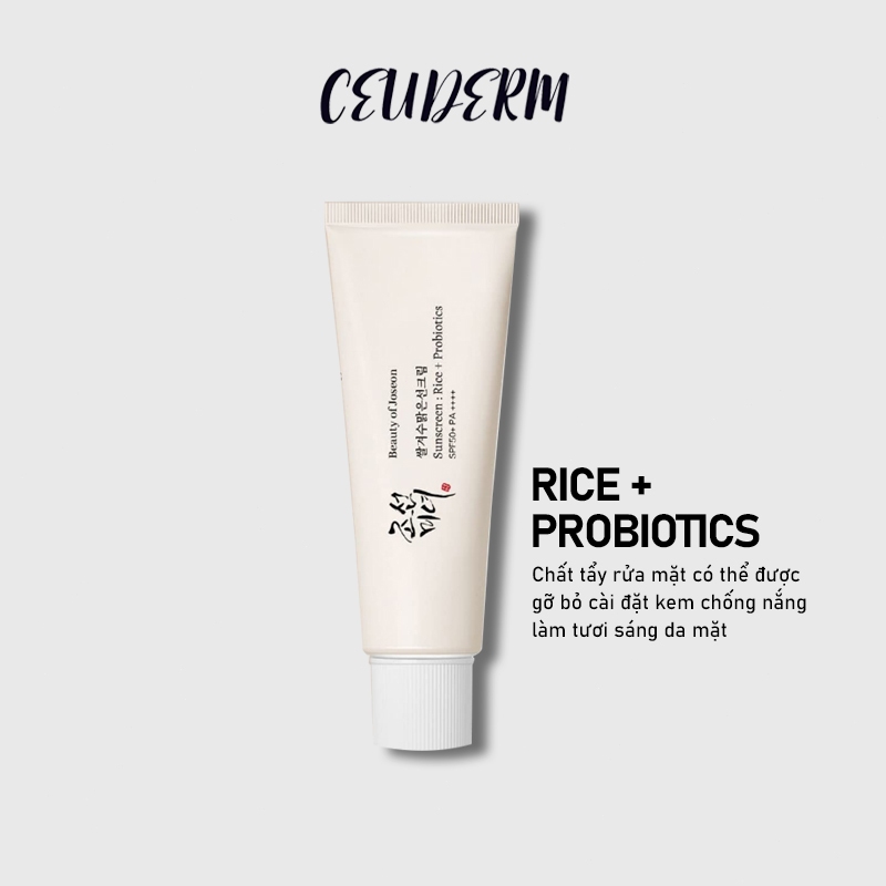 Beauty of Joseon Sunscreen: Rice & Probiotics 50ml - Giữ Máu Da, Hỗ Trợ Da Sáng Mịn