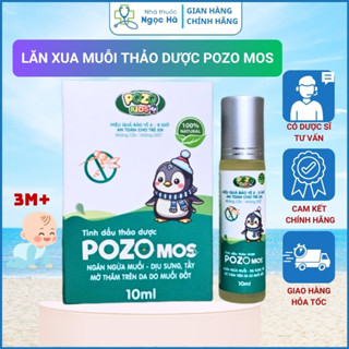 Lăn xua muỗi, côn trùng PozoMos giúp đuổi muỗi, dịu sưng tấy, làm mờ vết thâm trên da cho bé lọ 10 ml