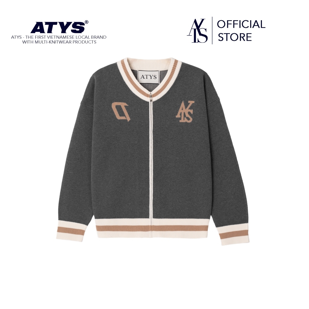 Áo 𝐀𝐓𝐘𝐒® "𝐇𝐎𝐌𝐄𝐋𝐀𝐍𝐃" 𝐑𝐎𝐔𝐍𝐃 𝐍𝐄𝐂𝐊 𝐙𝐈𝐏𝐏𝐄𝐑 𝐊𝐍𝐈𝐓 𝐒𝐖𝐄𝐀𝐓𝐄𝐑 - 𝐒𝐓𝐎𝐑𝐌 𝐂𝐋𝐎𝐔𝐃