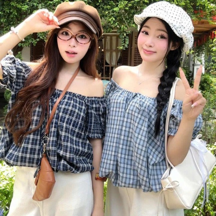 𝑳𝒂𝒑_𝑺𝒕𝒐𝒓𝒆 Áo Babydoll Nữ Dáng Bí H20 Tay Bồng Phối Nơ Trước Ngực Xinh Xắn, Form Rộng Dễ Thương