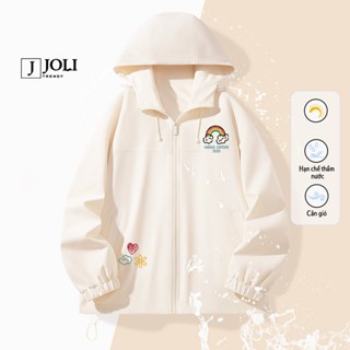 Áo Khoác Gió Nam Nữ Mũ Cao Cấp 2 Lớp JOLI Mã SHINCHAN Chống Nước Chống Nắng Form Rộng Kiểu Dáng Unisex J Joli Trendy