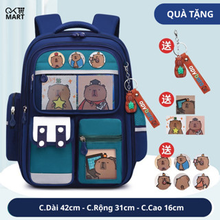 Balo Capypara Chống Gù Cho Bé Tiểu Học Chống Thấm Siêu Nhẹ - Balo Cho Bé Nhiều Ngăn Tiện Lợi