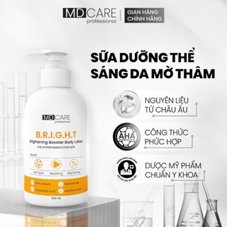 [CHÍNH HÃNG] Sữa Dưỡng Thể Sáng Da Mờ Thâm Alpha Arbutin, Niacinamide MD CARE Brightening Booster Body Lotion 200ml