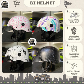 Mũ Nón Bảo Hiểm Nửa Đầu Sơn Nhúng 1/2 Cao Cấp NANO Siêu Nhiều Màu Đẹp Cho Nam Nữ Chống Trầy, Bền Đẹp