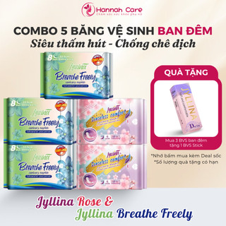 Combo 5 băng vệ sinh ban đêm có cánh chống tràn suốt đêm trong mọi tư thế ngủ - Tặng 1 gói cùng loại