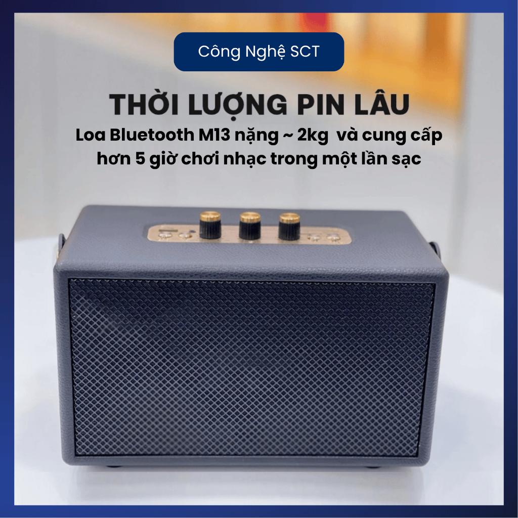 Loa Để Bàn Loa Bluetooth M13 Công Suất Lớn Bass Mạnh Pin Cực Trâu