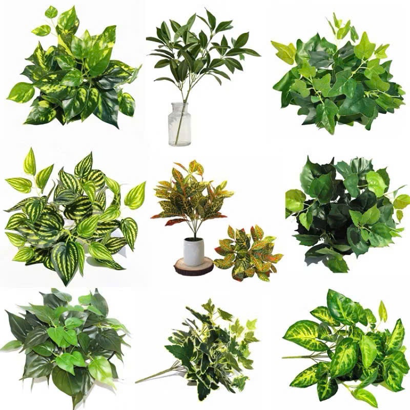 Cụm điểm - cành giả - cụm lá giả - cụm cỏ điểm - Cụm lá giả trang trí nhà cửa, cắm lọ hoa để bàn