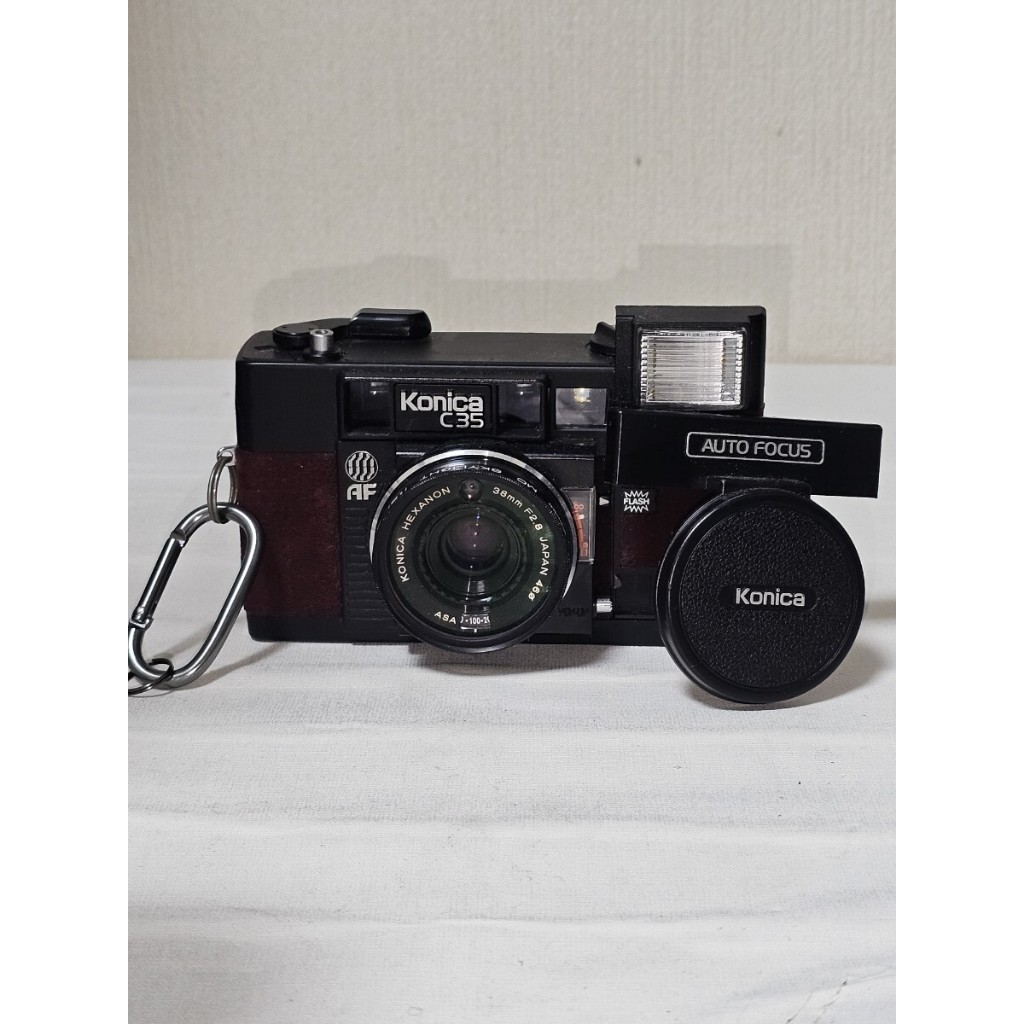 [Hiếm] Máy ảnh film vintage Konica C35 AF màu nâu đỏ