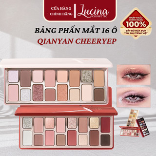  Bảng Phấn Mắt Qianyan Cheeryep 16 Ô Natural Color Tone Màu Đa Dạng Nhũ Lì Mịn 13g LUCINA COSMETICS 