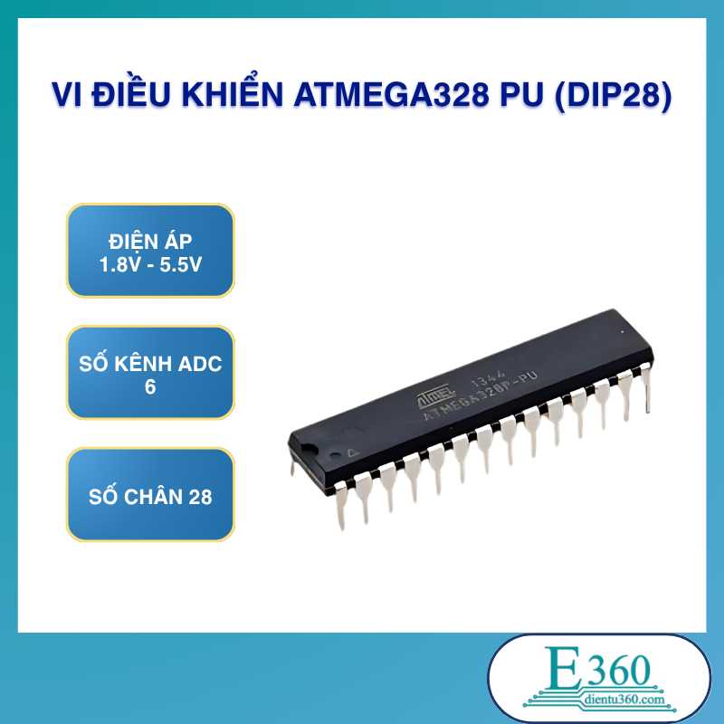 Vi Điều Khiển ATMEGA328 PU (DIP28)