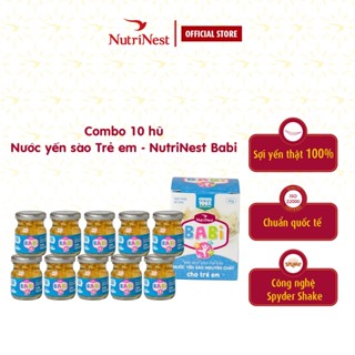 Combo 10 Hũ Nước Yến Sào Cho Bé NutriNest Babi Giàu Dưỡng Chất Tự Nhiên 42g