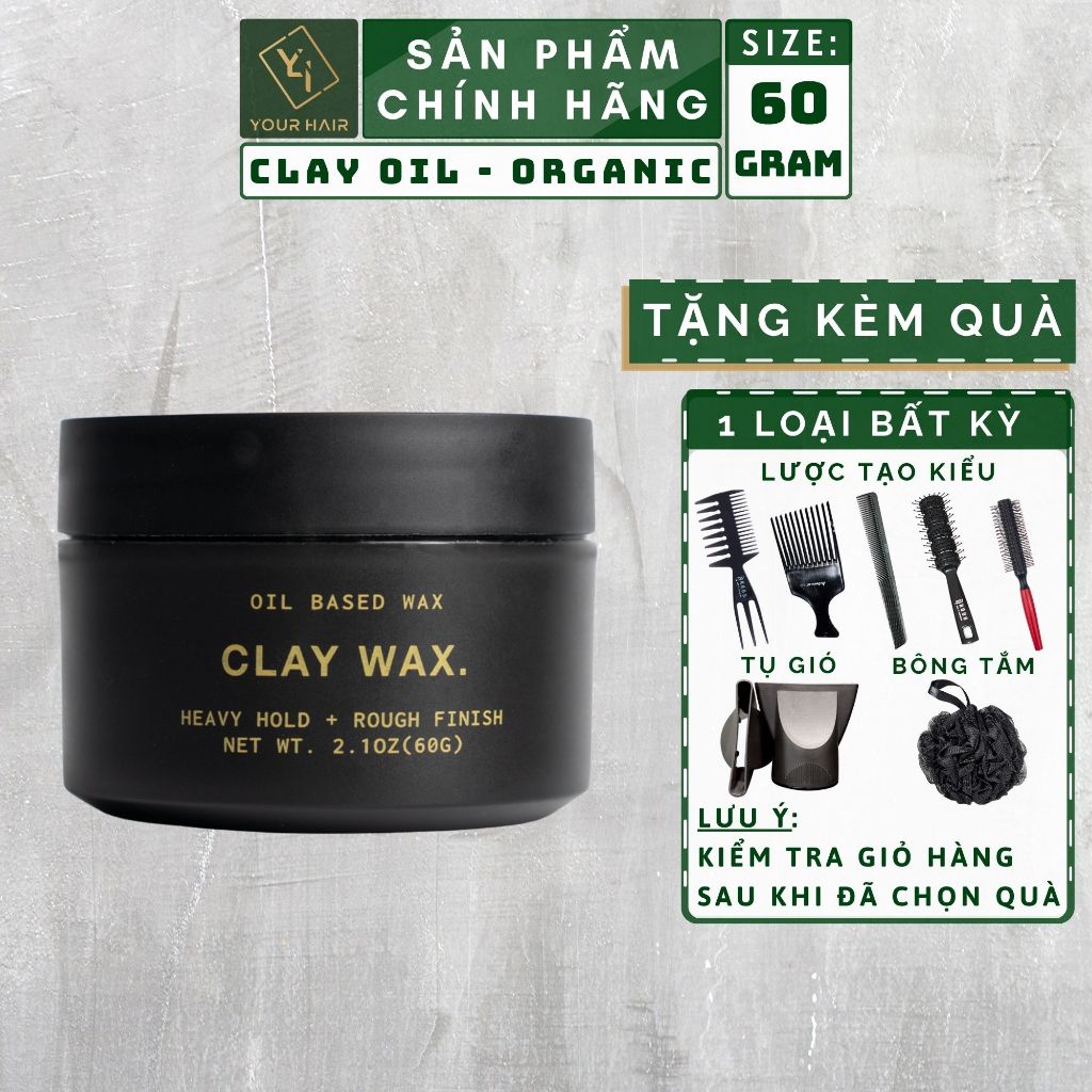 Sáp tạo kiểu Clay Wax 60g - Chính hãng Rusty Lab