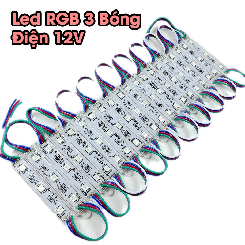 Led hắt RGB 5050 12v (20 led / vỉ)