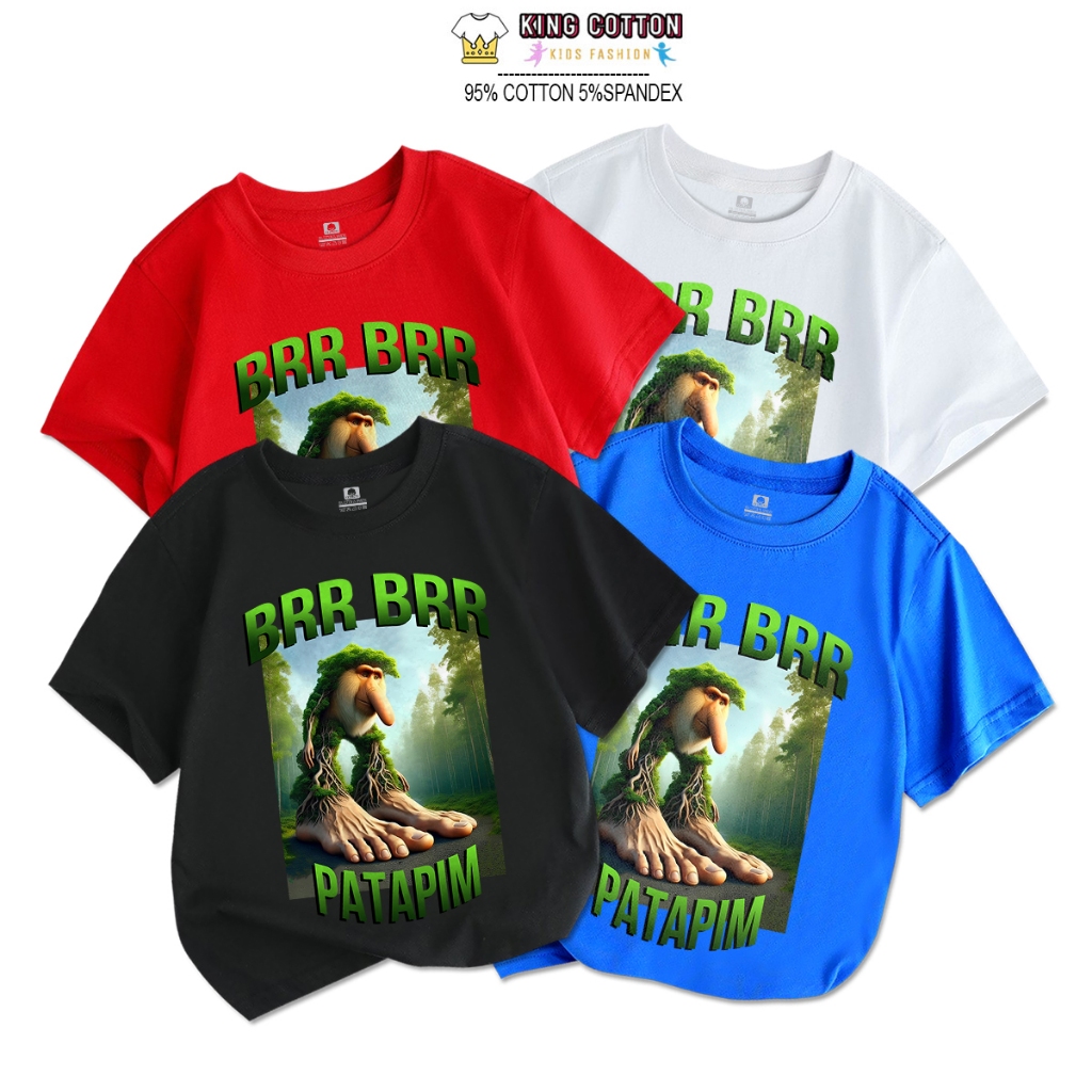 Áo Thun Cotton Trẻ Em BRR BRR PATAPIM, Vải Cotton Chính Phẩm 4 Chiều, Size Từ 7 - 60kg, KING COTTON