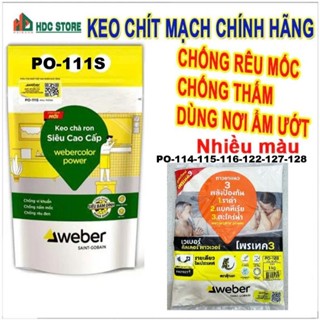 Keo chít mạch, keo chà ron gạch ốp lát cao cấp Weber. Dùng trong nhà và ngoài trời, nơi ẩm ướt. Ngăn rêu đen, ẩm mốc