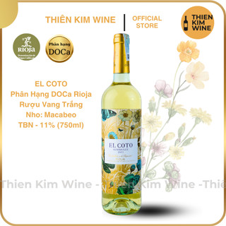 [Chính Hãng] - Rượu Vang Trắng Tây Ban Nha EL Coto Semidulce (Bán Ngọt) DOCa Rioja - 750ml (11%)