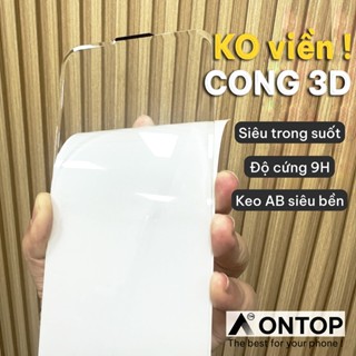  Kính Cường Lực iPhone 17 Pro Max 16 15 14 13  Không Viền Đen  - Dày 0.55mm Siêu Bền Cong 3D Vuốt Mượt  Trong Suốt  