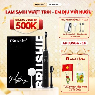 [GIÁ 531K TẠI LIVE SHOP] Bàn chải điện Brushie Ultra Plus tích hợp máy rửa mặt 5 chế độ phiên bản nâng Cấp 2025