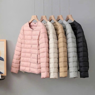   Có Sẵn Áo Khoác Phao Lông Vũ Cổ Tròn Siêu Nhẹ Full Bảng Màu Hot Trend 
